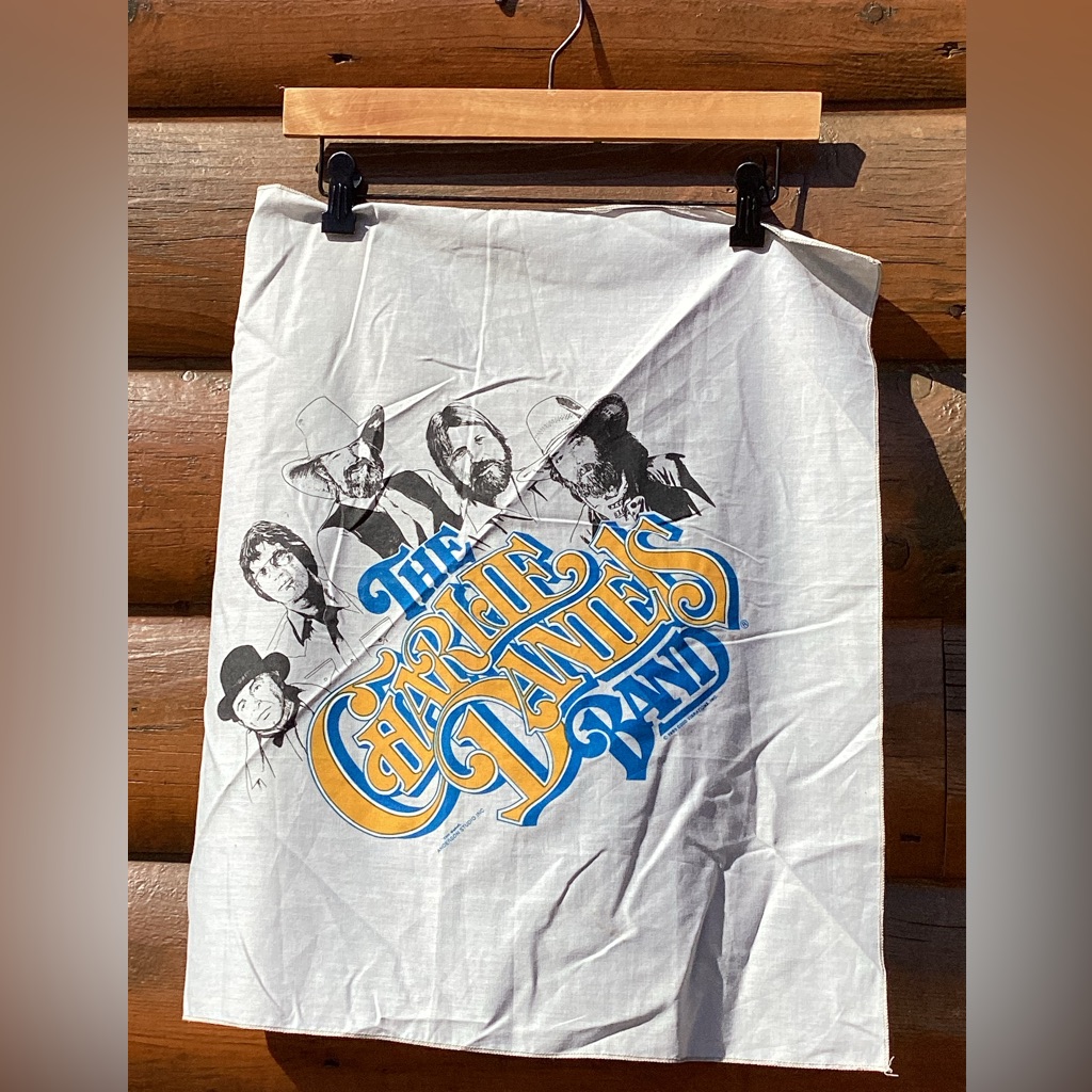 Legendary Charlie Daniels Band 1985 Good Vibrations Inc. Concert Bandana Evc